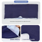 Grey Weighted Sleep Mask - Double-Sided Cooling and Warm Fabric, Micro-Bead Pressure Design, 72cm Adjustable Wrap, Light Blocking Eye Cover for Travel and Home Use