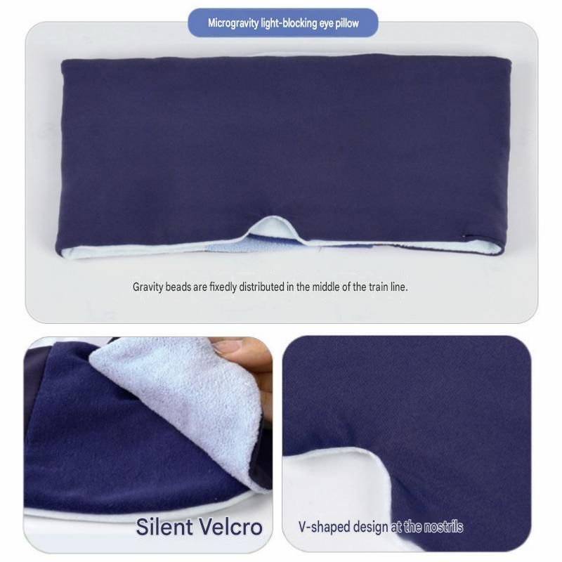 Home and Travel Sleep Aid Bundle - White Dual Mode CES Microcurrent Sleep Aid  Device and Blue Gravity Eye Mask, USB Rechargeable Handheld and Ear Clip Unit, 72cm Light Blocking Polyester Cover for Deep Rest and Travel