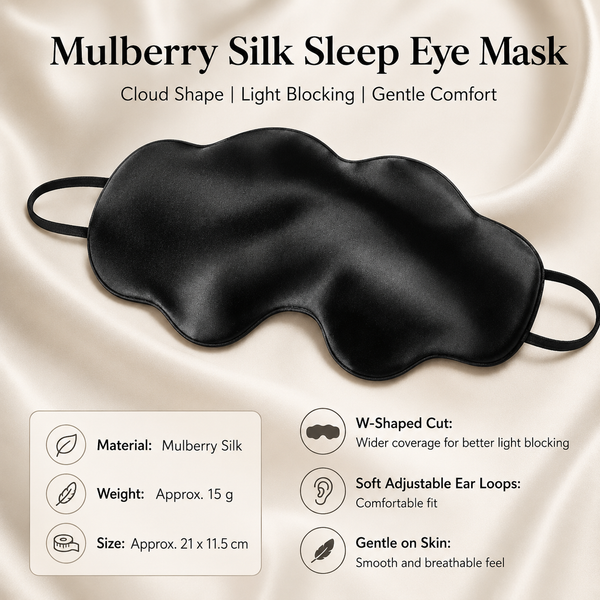 Black Mulberry Silk Sleep Eye Mask
