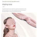 Grey 3D Contoured Sleep Eye Mask - 360 Degree Blackout Blindfold with Adjustable Strap and Nose Wing Design for Side Sleepers, Travel and Nap