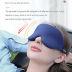 Pink 3D Contoured Sleep Eye Mask - 360 Degree Blackout Blindfold with Adjustable Strap and Nose Wing Design for Side Sleepers, Travel and Nap