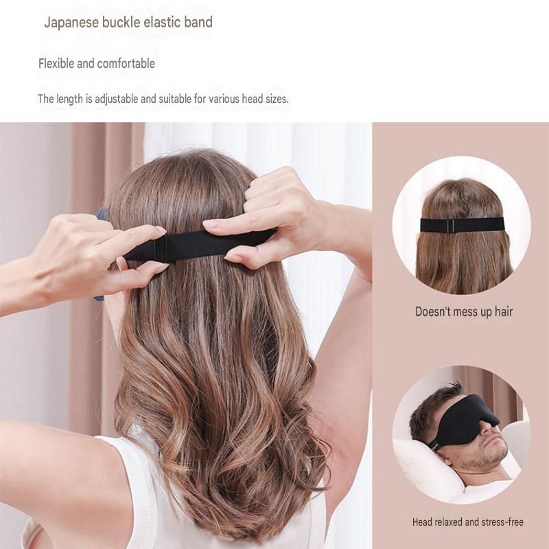 Pink 3D Contoured Sleep Eye Mask - 360 Degree Blackout Blindfold with Adjustable Strap and Nose Wing Design for Side Sleepers, Travel and Nap