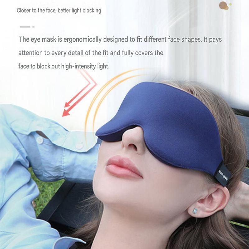 Purple 3D Contoured Sleep Eye Mask - 360 Degree Blackout Blindfold with Adjustable Strap and Nose Wing Design for Side Sleepers, Travel and Nap
