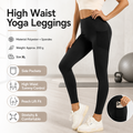 Black XL Size Women's High Waist Yoga Leggings with Mesh Side Pockets - Squat Proof, Peach Hip Lift, Breathable Stretch Fabric for Gym Running 、Pilates Wea and Daily Wear