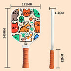 Kids Pickleball Paddle Set with Cooling Towel (Meow Paradise) , Cartoon Junior Paddles, Carry Bag and Indoor/Outdoor Balls for Children