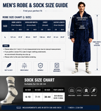 Blue Men's Winter Lounge Bundle Set - Flannel Shawl Collar Robe(L Size) with 2x  Thick Mid Calf Purple Demon Pattern Socks, Warm Plush Homewear Set, Soft Cozy Sleepwear and Indoor Loungewear Gift for Men