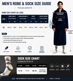 Blue Men's Winter Lounge Bundle Set - Flannel Shawl Collar Robe(XL Size) with 2x  Thick Mid Calf Purple Demon Pattern Socks, Warm Plush Homewear Set, Soft Cozy Sleepwear and Indoor Loungewear Gift for Men