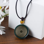 Orgone Energy Pendant Necklace Handmade Crystal Resin Necklace Adjustable Cord Spiritual Jewelry Gift for Men Women
