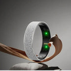 Smart Ring Size 9 (Silver) – Frosted Silver Wellness Tracker with Heart Rate, Blood Oxygen, Sleep, Steps and Mood Monitoring, IP68 Waterproof USB Magnetic Charging Ring