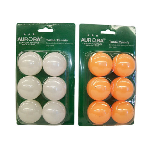 6x Table tennis balls 6 balls on card (36balls) - Orange
