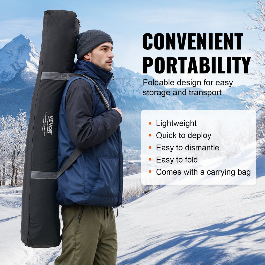 Portable Ice Shelter, 3-4 Person Insulated Pop-Up Ice Fishing Tent, 35 Square Feet Fishable Area, Thermal Ice Shanty for Winter Fishing, Ice Cube with Anchors, Ropes, Carrying Bag, 71"x71", Red