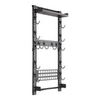 Gun Rack Wall Mount, Heavy Duty Steel, Indoor Rifle Shotgun Rack with Magazine Holder, MOLLE Panel, Gun Accessories Display Storage Holder, Hold Up to 5 Rifles or Shotguns, for Tactical Gear