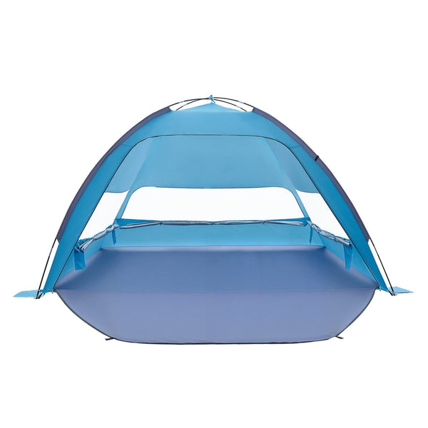 Beach Tent Sun Shelter for 6 Person, UPF 50+ Protection, Portable Sun Shade Canopy with Carrying Bag & Sand Pockets, Lightweight and Easy Setup Beach Umbrella for Camping Fishing Outdoor Picnic