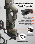 Indoor Gun Rack, Heavy Duty Steel, Wall Mount Rifle and Shotgun Rack, 8 Slots for Long Guns, Gun Display Rifle Storage Holder with Screws, for Home Garage Office Retail Shop Hunting Cabin Wall