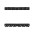 Indoor Gun Rack, Heavy Duty Steel, Wall Mount Rifle and Shotgun Rack, 8 Slots for Long Guns, Gun Display Rifle Storage Holder with Screws, for Home Garage Office Retail Shop Hunting Cabin Wall