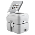 Portable Toilet for Camping, Porta Potty with Carry Bag, 5.3 Gal Waste Tank & 3.2 Gal Flush Tank, Push-Button Pressurized Flush Commode, Leak-proof and Odourless Travel Toilet for Camping Car