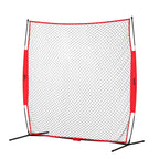 Barricade Backstop Net, 7x7 ft Ball Sports Barrier Netting, Portable Practice Equipment with Carry Bag, Protection Screen for Baseball Softball Lacrosse Soccer Hockey Training, for Backyard