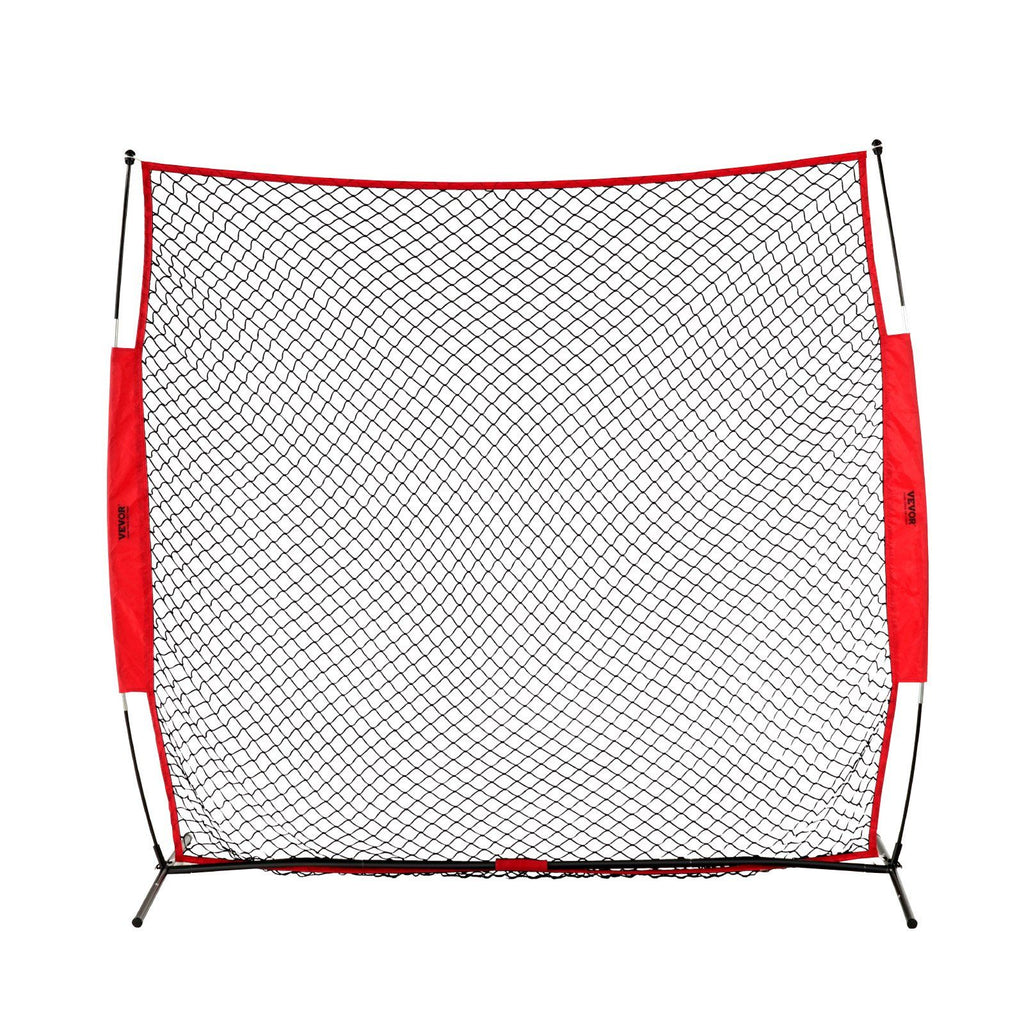 Barricade Backstop Net, 7x7 ft Ball Sports Barrier Netting, Portable Practice Equipment with Carry Bag, Protection Screen for Baseball Softball Lacrosse Soccer Hockey Training, for Backyard