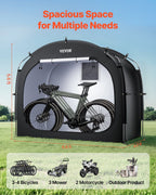 Bike Storage Tent, 3 to 4 Bikes, Outdoor Spacious Bike Storage Tent with Ventilated Window, Waterproof Easy-to-Install Bike Tent with High Strength Fiberglass & Dual Zippers, Fit for Bicycle
