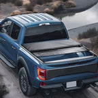 Truck Bed Cover, Roll Up Truck Bed Tonneau Cover, Compatible with 2009-2024 Ford F-150 Styleside Bed, for 1.7m x 1.7m Bed, Soft PVC material, 100% Bed Access Roll Up Tonneau Cover