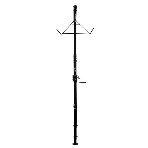 Truck Hitch Game Hoist, 500 lbs Load Capacity, Hunting Deer Hoist with 2-inch Receiver, 360-Degree Swivel Shaft & Adjustable Height, Includes Gambrel Winch for Skinning & Cleaning Game