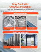Double Reflective Insulation Roll, Perforated Woven Fabric Radiant Barrier, 0.15mm 76.2m x 1.22m, Double-Sided Aluminum Foil Heat Reflective Shield, Thermal Insulation Roll for Window RV Roof