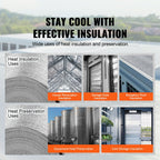 Double Reflective Insulation Roll, Foam Core Radiant Barrier, 3.2 mm 48 in x 50 ft, Double-Sided Aluminum Foil EPE Foam Heat Reflective Shield, Thermal Insulation Roll for Window RV Roof