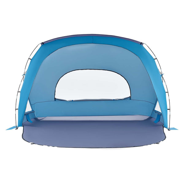Beach Tent Sun Shelter for 6 Person, UPF 50+ Protection, Portable Sun Shade Canopy with Carrying Bag & Sand Pockets, Lightweight and Easy Setup Beach Umbrella for Family Camping Outdoor Picnic