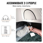 Truck Bed Tent, 6.4'-6.7' Pickup Truck Tent with Rain Layer and Carry Bag, Waterproof PU2000mm Double Layer Truck Tent, Accommodate 2-3 Person, for Camping Traveling Outdoor Activities