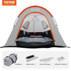 Truck Bed Tent, 6.4'-6.7' Pickup Truck Tent with Rain Layer and Carry Bag, Waterproof PU2000mm Double Layer Truck Tent, Accommodate 2-3 Person, for Camping Traveling Outdoor Activities