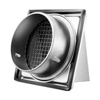 97mm External Extractor Wall Vent Cover, Square AC Vent Gable Cover, Premium Stainless Steel & with Built-in a Protection Screen, for House,Bathroom,Garage,Kitchen,Basement (1 Pack, Silver)