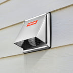 97mm External Extractor Wall Vent Cover, Square AC Vent Gable Cover, Premium Stainless Steel & with Built-in a Protection Screen, for House,Bathroom,Garage,Kitchen,Basement (1 Pack, Silver)