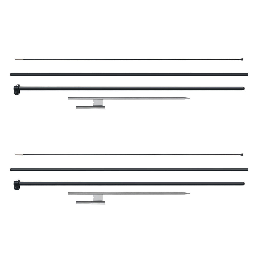 Feather Flag Pole Kit, 2 Packs Swooper Flag Pole 12.7 ft, Sign Flag Poles for Business Advertising Flags Outdoor, with Ground Stakes and A Carrying Bag (Flag Not Included)