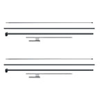 Feather Flag Pole Kit, 2 Packs Swooper Flag Pole 12.7 ft, Sign Flag Poles for Business Advertising Flags Outdoor, with Ground Stakes and A Carrying Bag (Flag Not Included)