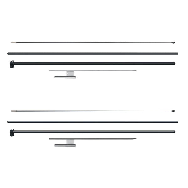 Feather Flag Pole Kit, 2 Packs Swooper Flag Pole 12.7 ft, Sign Flag Poles for Business Advertising Flags Outdoor, with Ground Stakes and A Carrying Bag (Flag Not Included)