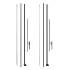 Feather Flag Pole Kit, 2 Packs Swooper Flag Pole 12.7 ft, Sign Flag Poles for Business Advertising Flags Outdoor, with Ground Stakes and A Carrying Bag (Flag Not Included)