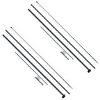 Feather Flag Pole Kit, 2 Packs Swooper Flag Pole 12.7 ft, Sign Flag Poles for Business Advertising Flags Outdoor, with Ground Stakes and A Carrying Bag (Flag Not Included)