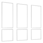 Wall Molding 3 Pack, Wainscoting Panels Kit, Lightweight Paintable Polystyrene, Easy to Install, Waterproof Accent Wall Trim for Interior Décor Living Room, Bedroom, White (61x137 + 61x61 cm)