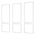 Wall Molding 3 Pack, Wainscoting Panels Kit, Lightweight Paintable Polystyrene, Easy to Install, Waterproof Accent Wall Trim for Interior Décor Living Room, Bedroom, White (61x137 + 61x61 cm)