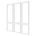 Wall Molding 3 Pack, Wainscoting Panels Kit, Lightweight Paintable Polystyrene, Easy to Install, Waterproof Accent Wide Profile Trim for Interior Living Room, Bedroom,White (61x137 + 61x61 cm)