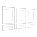Wall Molding 3 Pack, Wainscoting Panels Kit with Dual-Line Wide & Narrow Profile, Lightweight Paintable Polystyrene, Easy to Install Accent Wall Trim for Interior Living Room, Bedroom,White