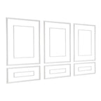 Wall Molding 3 Pack, Wainscoting Panels Kit with Dual-Line Wide & Narrow Profile, Lightweight Paintable Polystyrene, Easy to Install Accent Wall Trim for Interior Living Room, Bedroom,White