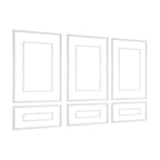Wall Molding 3 Pack, Wainscoting Panels Kit with Dual-Line Wide & Narrow Profile, Lightweight Paintable Polystyrene, Easy to Install Accent Wall Trim for Interior Living Room, Bedroom,White