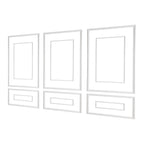 Wall Molding 3 Pack, Wainscoting Panels Kit with Dual-Line Wide & Narrow Profile, Lightweight Paintable Polystyrene, Easy to Install Accent Wall Trim for Interior Living Room, Bedroom,White