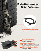 Gun Rack, Wall Mount, Tactical Rifle Shotgun Handgun Storage, Heavy-Duty PVC Panels & Steel Wall Racks, Securely Holds up to 2 Rifles & 4 Pistols, Modular Firearms Gun Gear Accessories Organizer