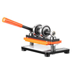 Leather Cutting Machine, 7.1 x 3.9 in Embossing Plate Manual Die Cutter, 0.47 in Pressure Stroke Leather Embossing Machine, Dual Guide Shafts Die Cut Machine for Various of Materials