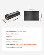 Plastic Sheeting Heavy Duty 10' x 100', 6 Mil Thick Plastic Sheeting Roll, Plastic Drop Cloth Painters Tarp, Polyethylene Covering for Crawl Space Vapor Barrier, Multi-Purpose, Black