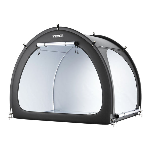 Bike Storage Tent, 4 to 5 Bikes, Outdoor Spacious Bike Storage Tent with Ventilated Window, Waterproof Fan-Shaped Bike Tent with High Strength Fiberglass & Double Door, Fit for Bicycle