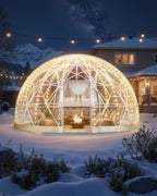 Garden Dome Tent, 2.9 x 1.75 m Outdoor Clear Bubble Tent for 2-4 Person, Weatherproof Geodesic Dome Greenhouse with Window, PVC Igloo Tents for Backyard Patios Camping Party Wedding