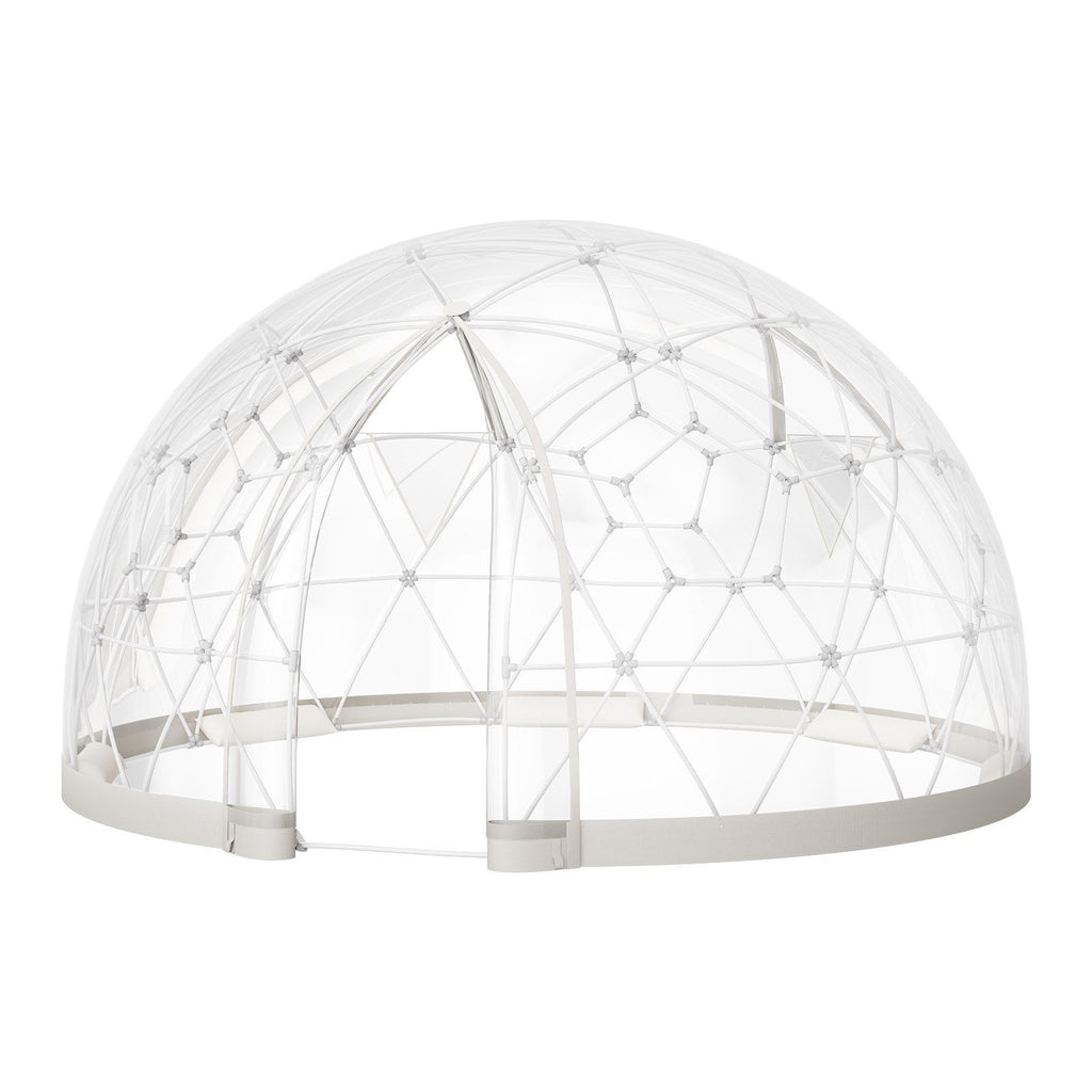 Garden Dome Tent, 2.9 x 1.75 m Outdoor Clear Bubble Tent for 2-4 Person, Weatherproof Geodesic Dome Greenhouse with Window, PVC Igloo Tents for Backyard Patios Camping Party Wedding